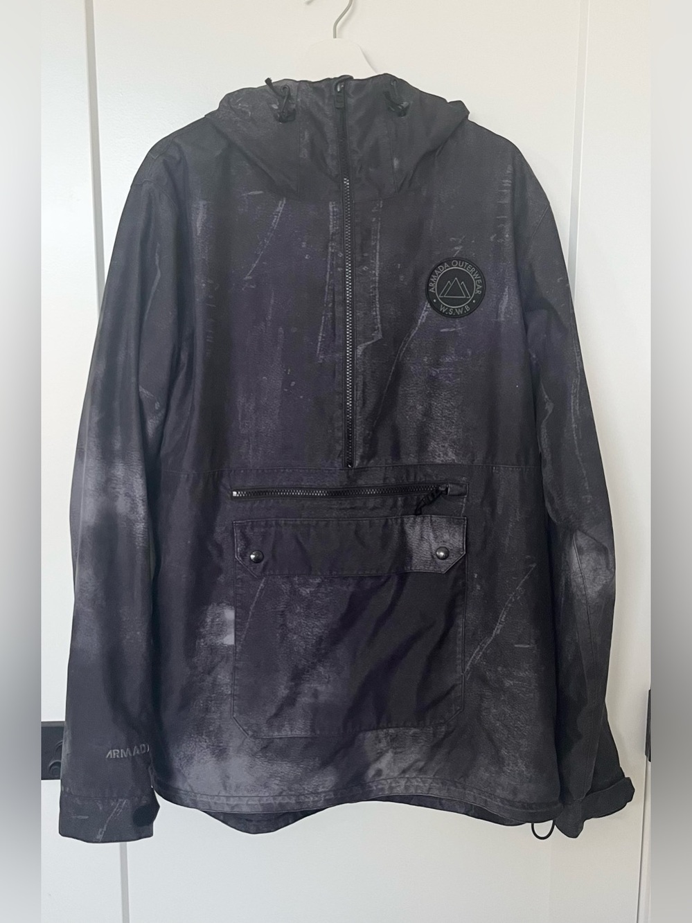 Armada Runyon Pullover Ski Snowboard Jacket Faded Black Hooded Men’s L